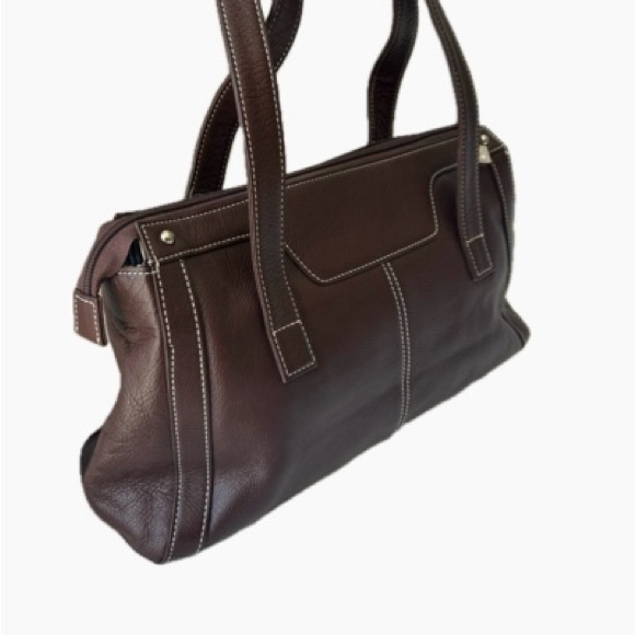 SOPRANO, Genuine Leather Brown Handbag - Picture 3 of 11